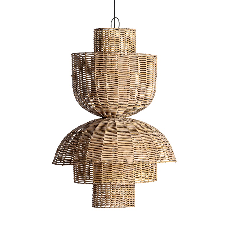 LÁMPARA DE COLGAR PLISSÉ RATTAN